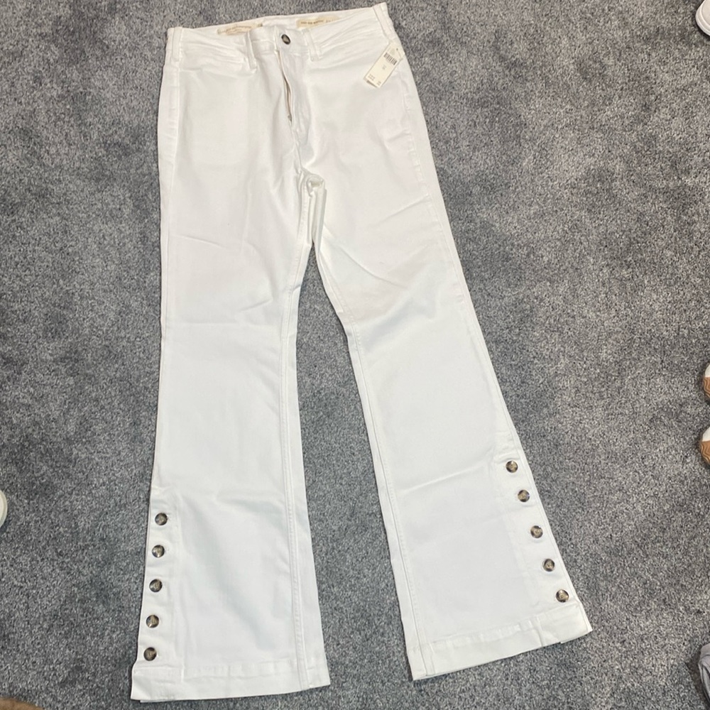 Pilcro and the Letterpress white denim.